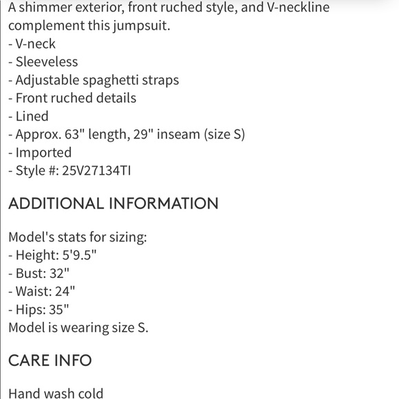 Row A Glitter Ruched Jumpsuit - NEW - small - Picture 4 of 4